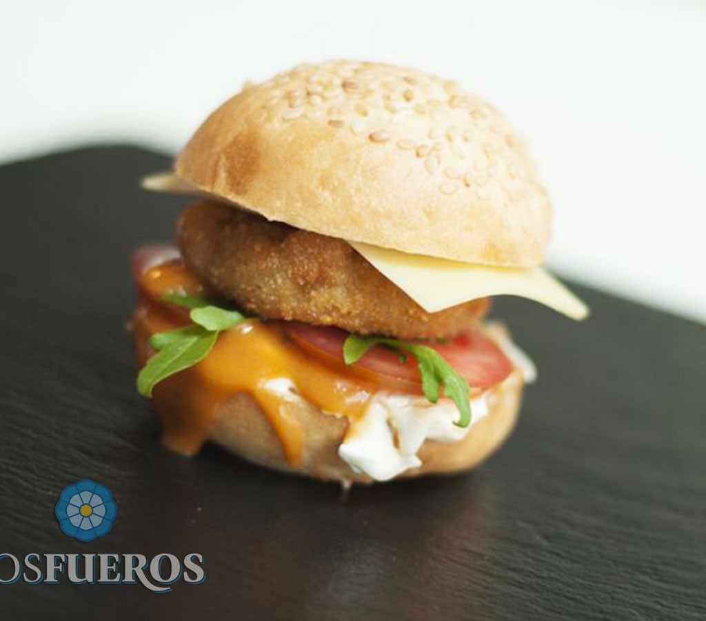 Lenteja-burger con mahonesa de ibérico